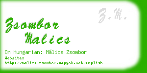 zsombor malics business card