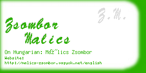 zsombor malics business card